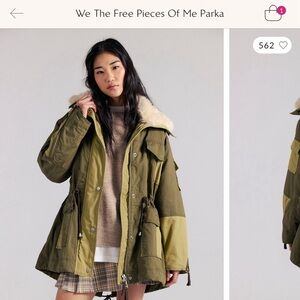 NWT We the Free from Free People Pieces of Me Oversized Sage Green Parka